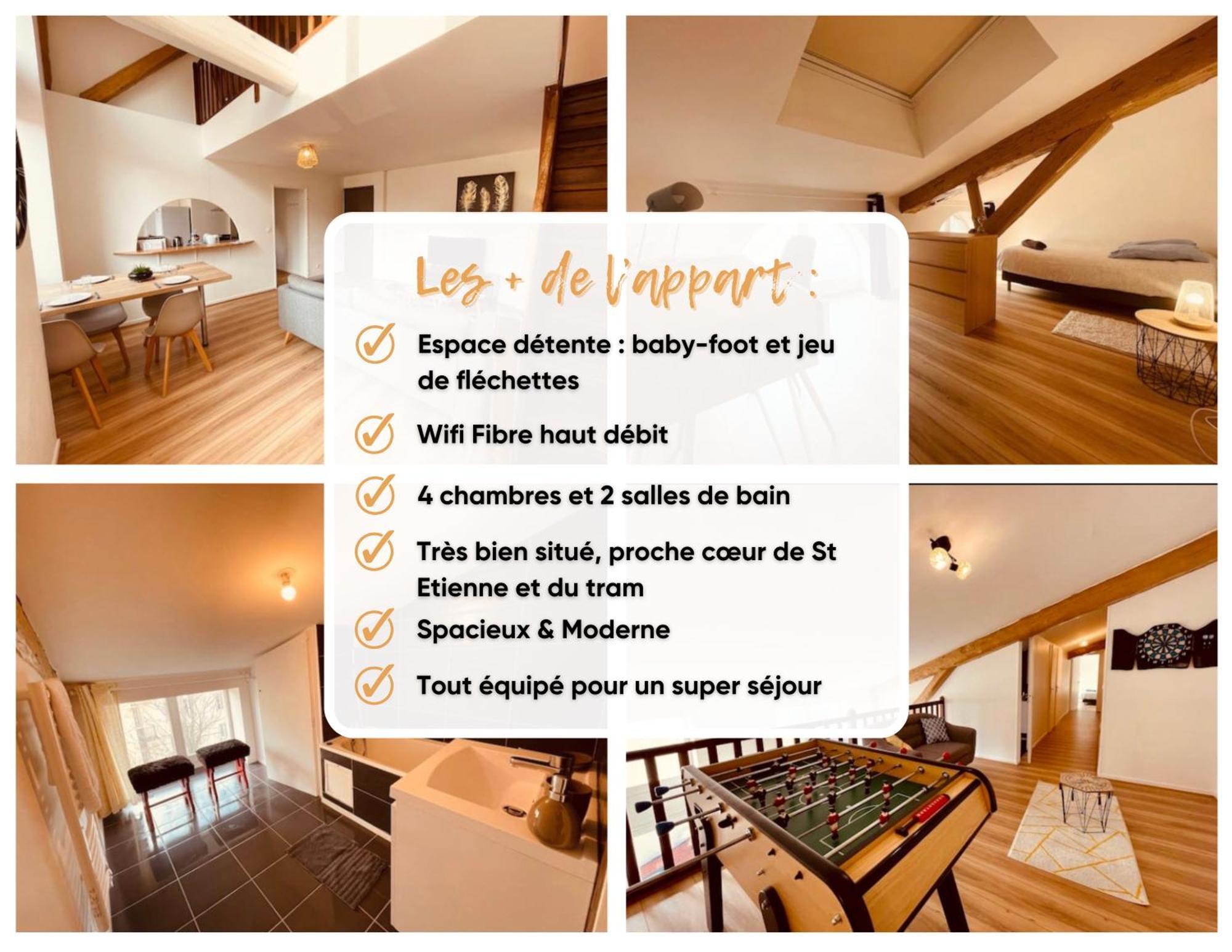 Bel Appart' 4 Chambres Duplex Durafour แซงต์-เอเตียน ภายนอก รูปภาพ