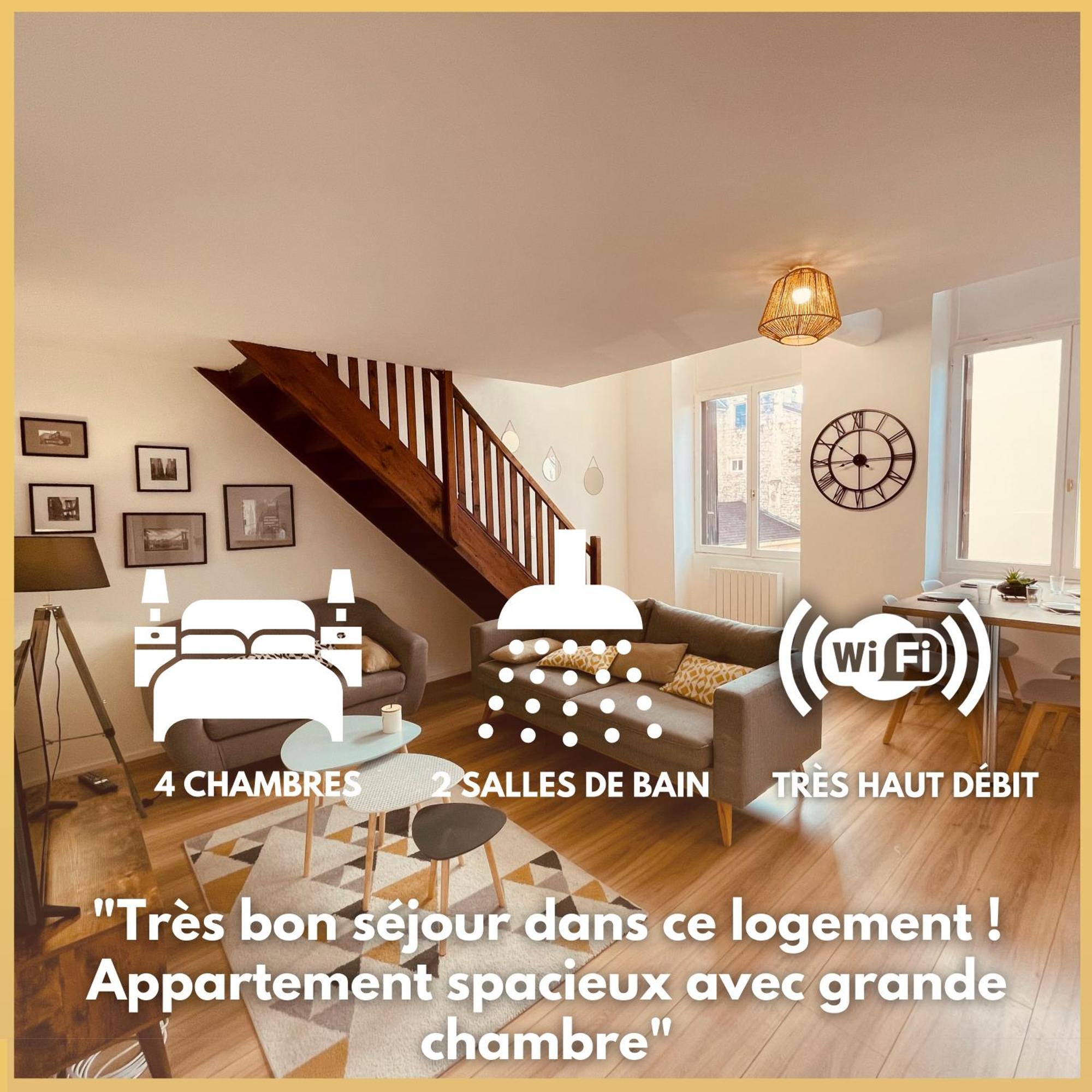 Bel Appart' 4 Chambres Duplex Durafour แซงต์-เอเตียน ภายนอก รูปภาพ